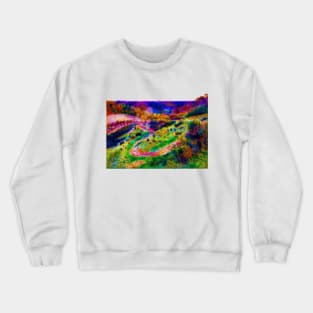 Pierre Auguste Renoir road at wargemont Crewneck Sweatshirt